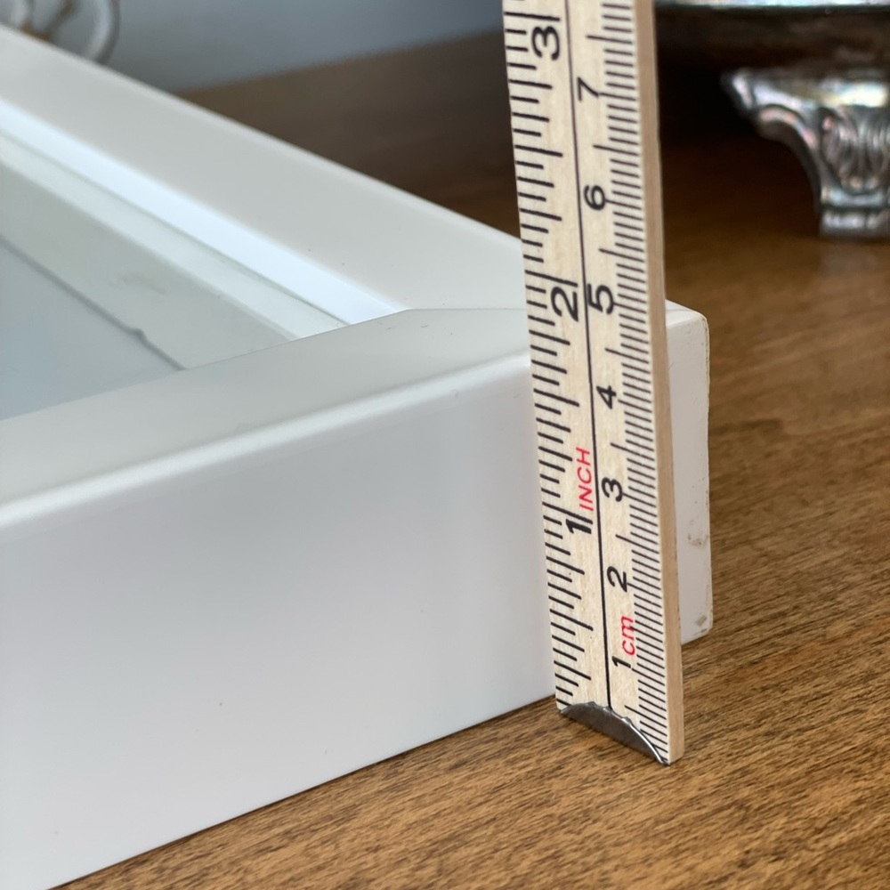 Shadow Boxed Gilt Sand Dollar White Wooden Frame EUC - Picture 6 of 6